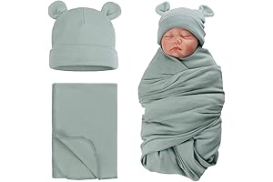 Adorable Swaddle and Hat Set for Boys: Comfort and Style for Your Little Prince