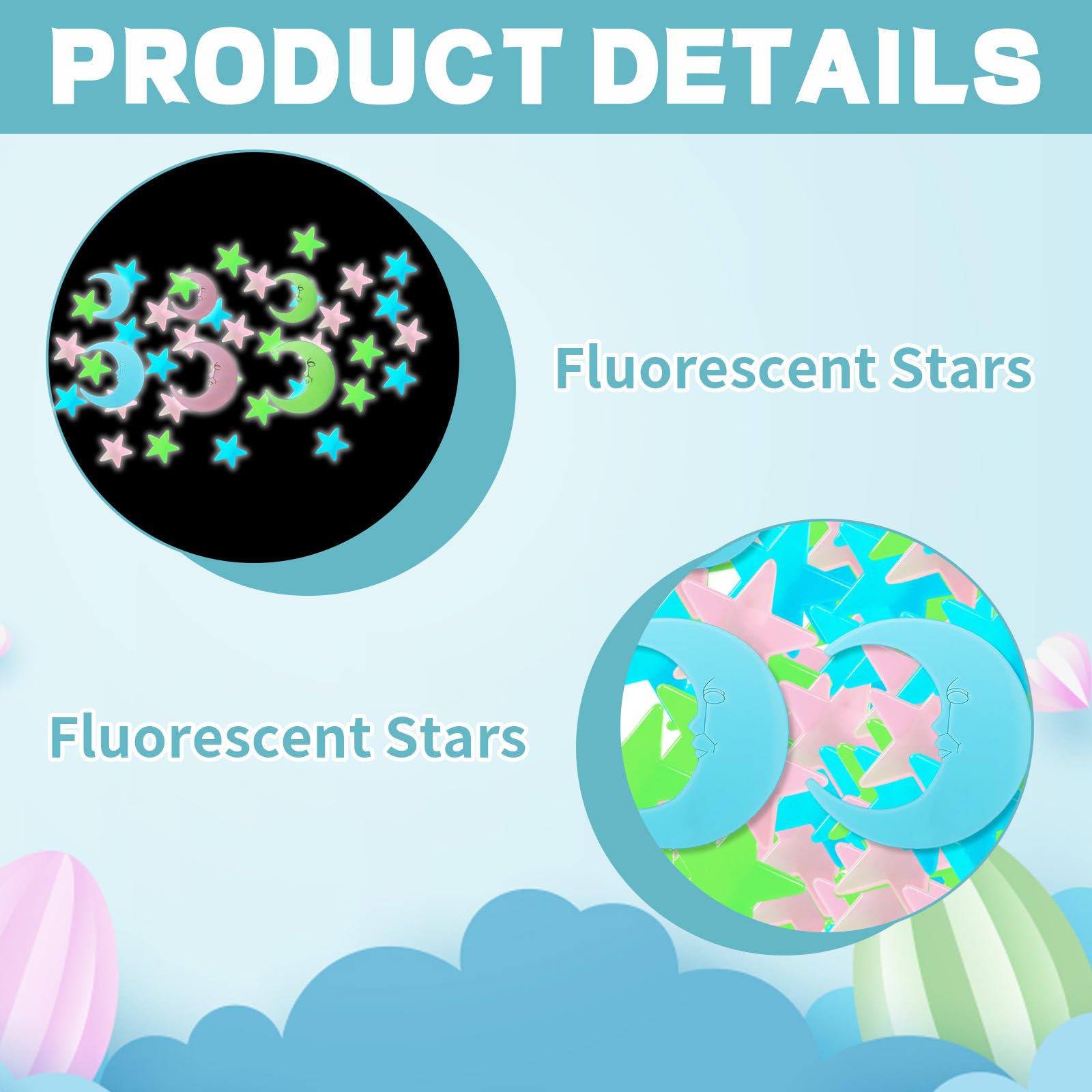 212 PCS Glow in The Dark Stars - Image 3