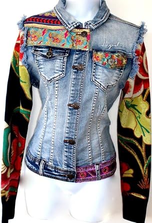 Desigual Women's Woven Jacket with Patchwork Design