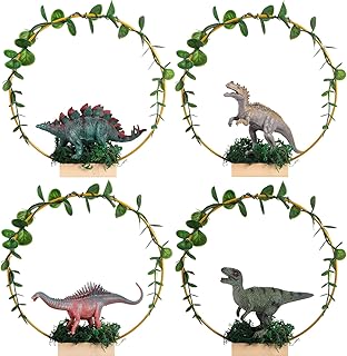 4 Set Dinosaur Party Decorations Dinosaur Birthday Decorations Dinosaur Centerpieces for Birthday Party Table Centerpiece 3D Dino Safari Jungle Animal Theme Table Decor (Cool)