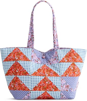 Vera Bradley Women's Premium Cotton Small Hathaway Tote Bag