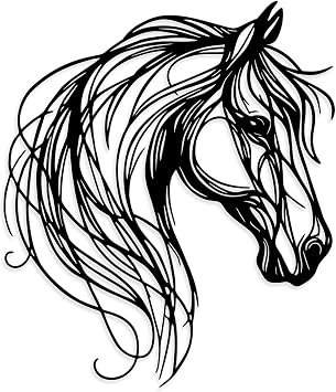 YATEASLU Elegant Minimalist Metal Line Art Horse Wall Decor for Living Room | Elegant horse wall art, minimalist line design. Perfect for bedroom, office, or gift. 15 x 12.6 inches