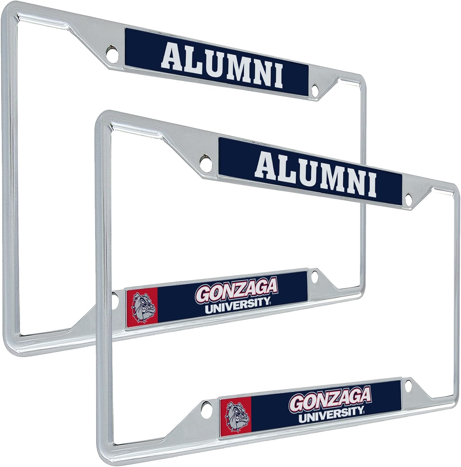 Desert Cactus Gonzaga University Car Accessories Metal License Plate Frame for Front or Rear of Car (Alumni 2 Pack)