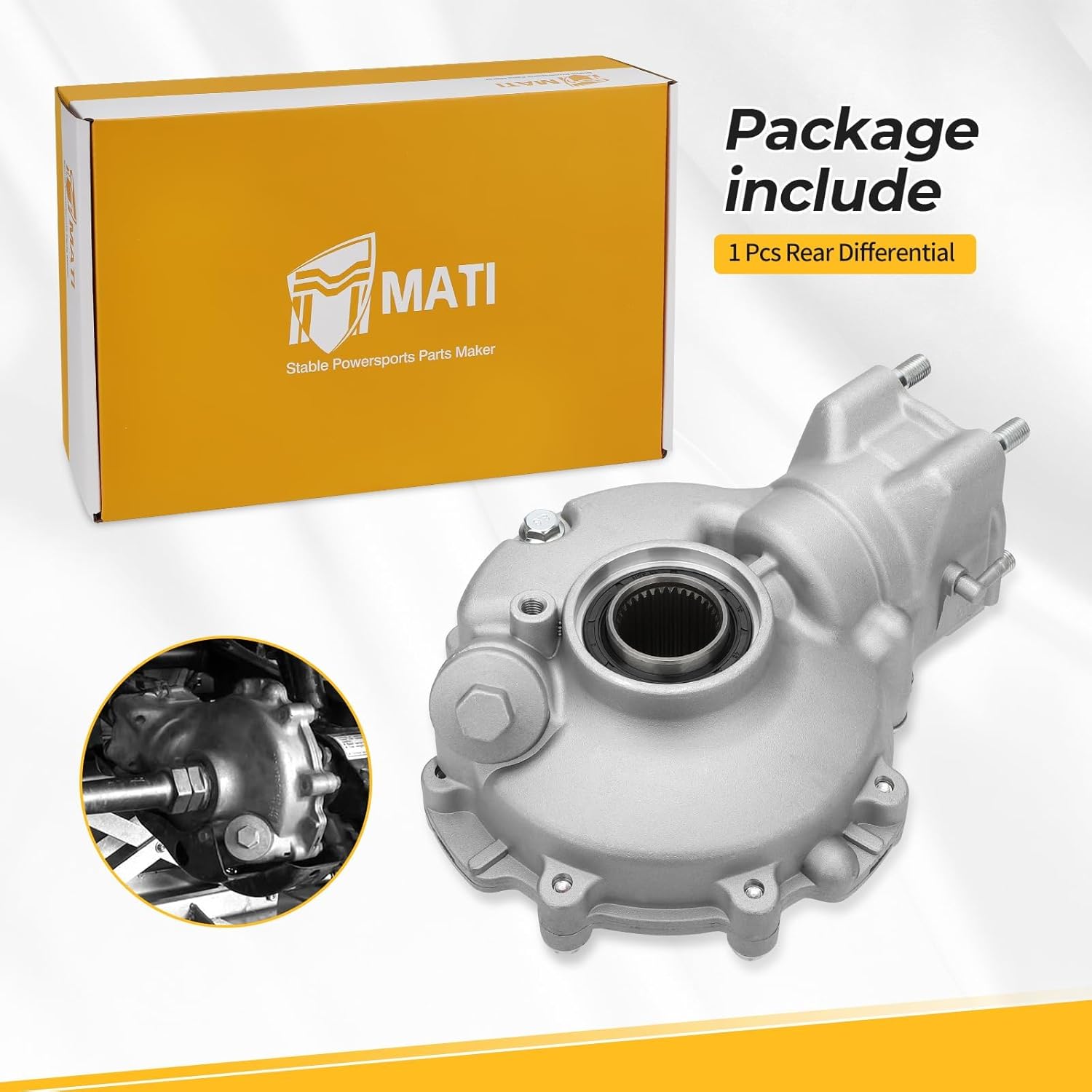 M MATI Rear Differential Final Gear Box Assembly for Honda FourTrax 2x4 TRX300 4x4 TRX300FW 1988-2000