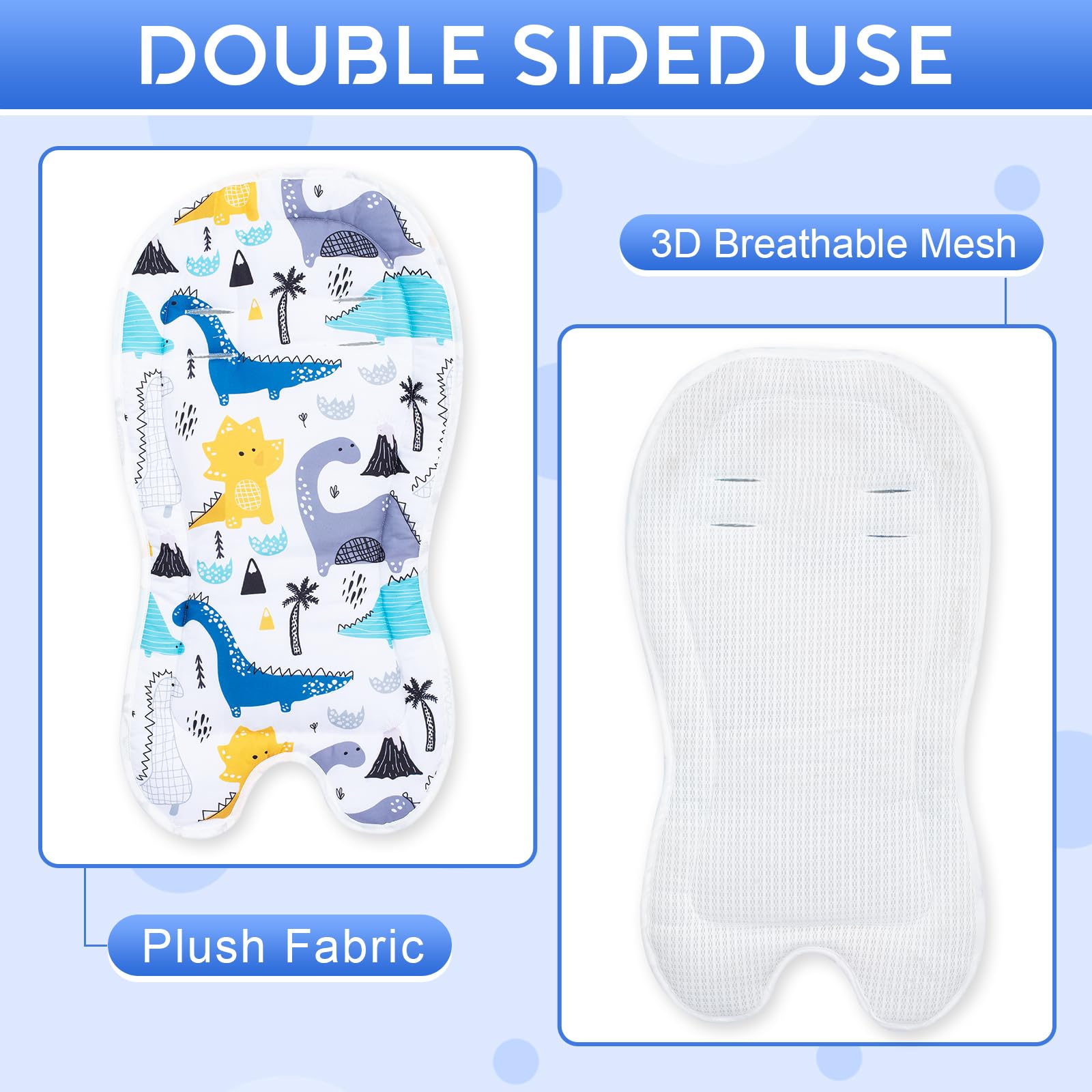 Toddler Swing Cushion for Little Tikes, Outdoor Baby Swing Pad with Strap Covers Set, Infant Swing Cushion Insert with 3D Breathable Mesh (NOT Included Swing) - Image 2