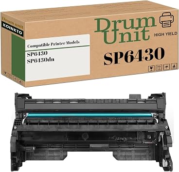 Compatible 407511 Black Drum Unit Replacement for Ricoh SP 6430 SP 6430dn Printers High Yield 20000 Pages