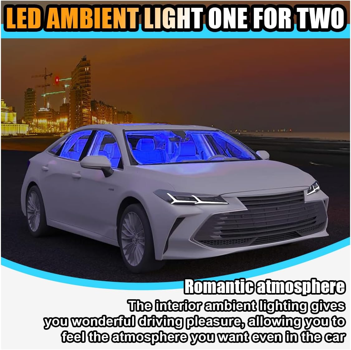 smilfuy Car LED Strip Light, USB Port Car Interior Decorative Lamp