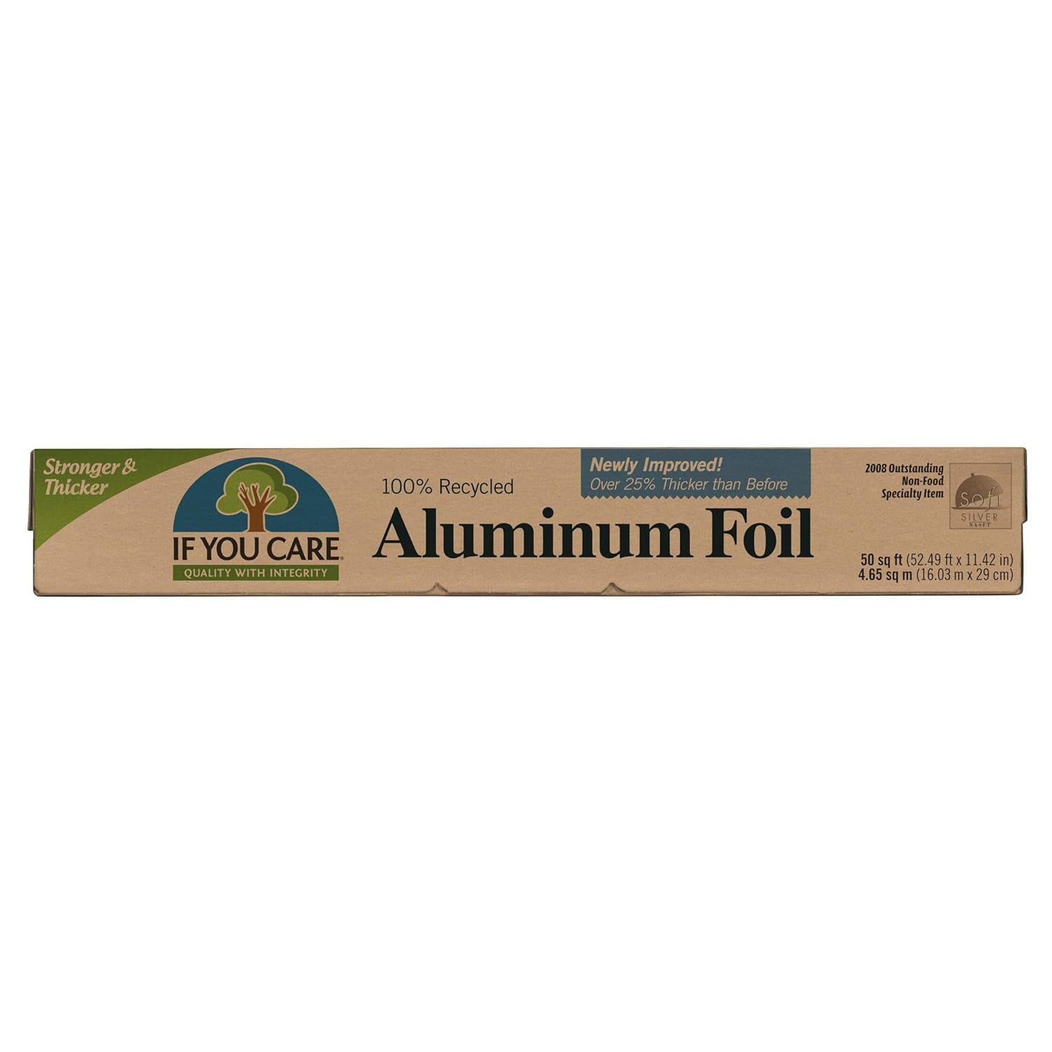 If You Care Aluminum Foil– Pack of One 50 Sq. Ft. Roll - 100% Recycled Tin Foil Kitchen Wrap : Health & Household