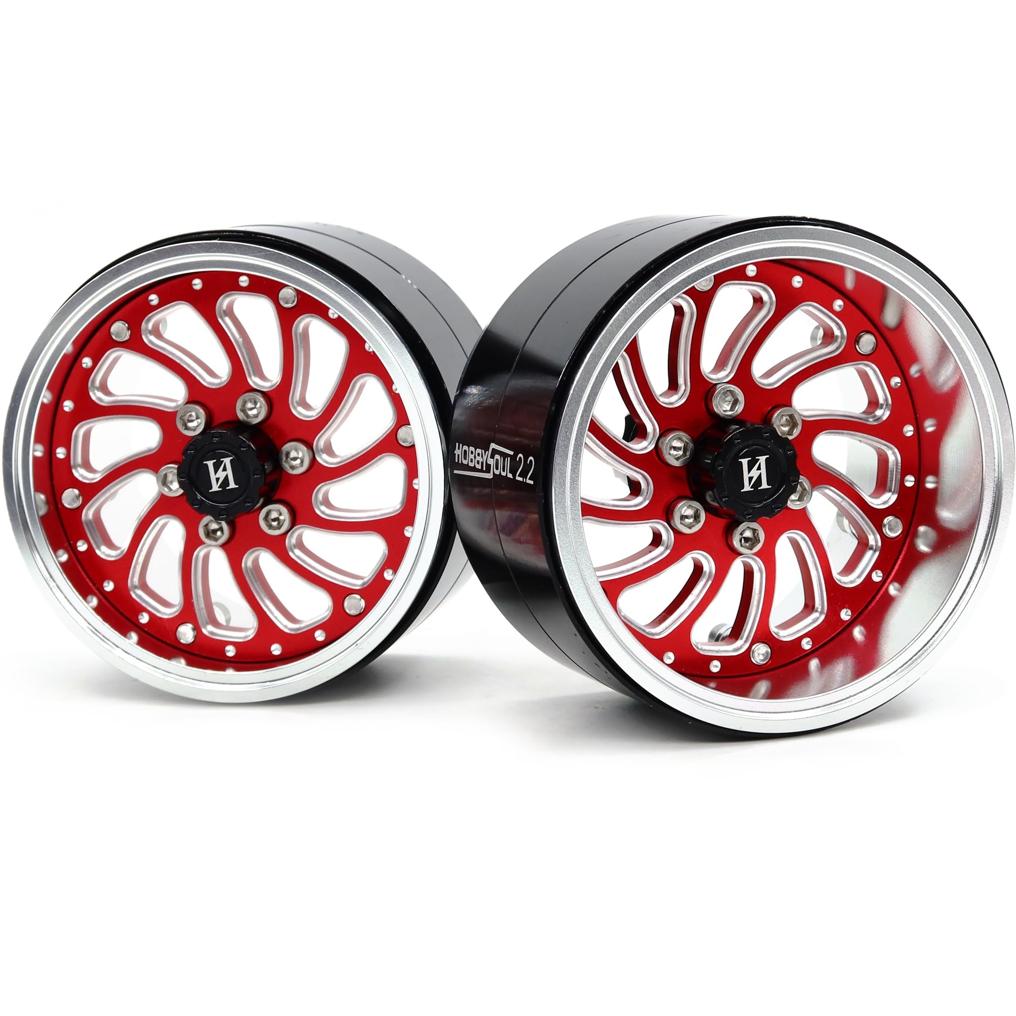 Amazon.com: HOBBYSOUL 2.2 Beadlock Wheels Negative Offset Rims