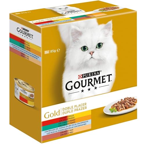 Gourmet Gold - Comida húmeda para gatos adultos Gourmet Gold Doble Placer Mix