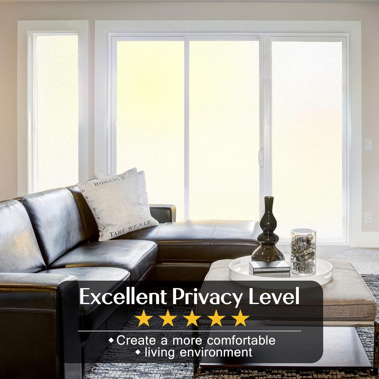 HIDBEA Frosted Window Privacy,Sun Blocking Removable Covering Opaque Static Cling Vinyl Glass Film for Bathroom Office, 35.4" x 32.8' (90 x 1000 cm), 01- Matte Pure : Everything Else