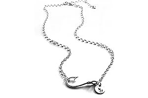Delicate Sterling Silver Fishhook Necklace