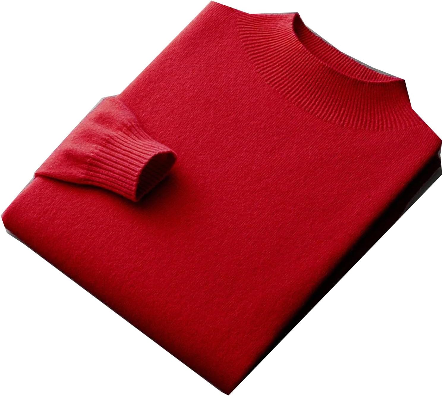 Men Casual Wool Sweater Warm Semi-High Neck Knitted Bottoming Shirt