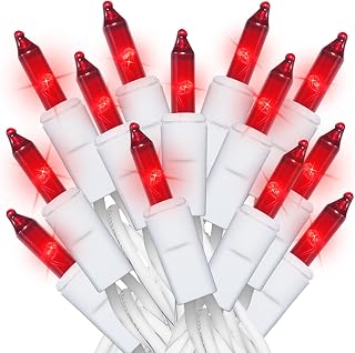 New Upgraded Red Christmas Lights 35 Count Red Valentines Day Decor Lights