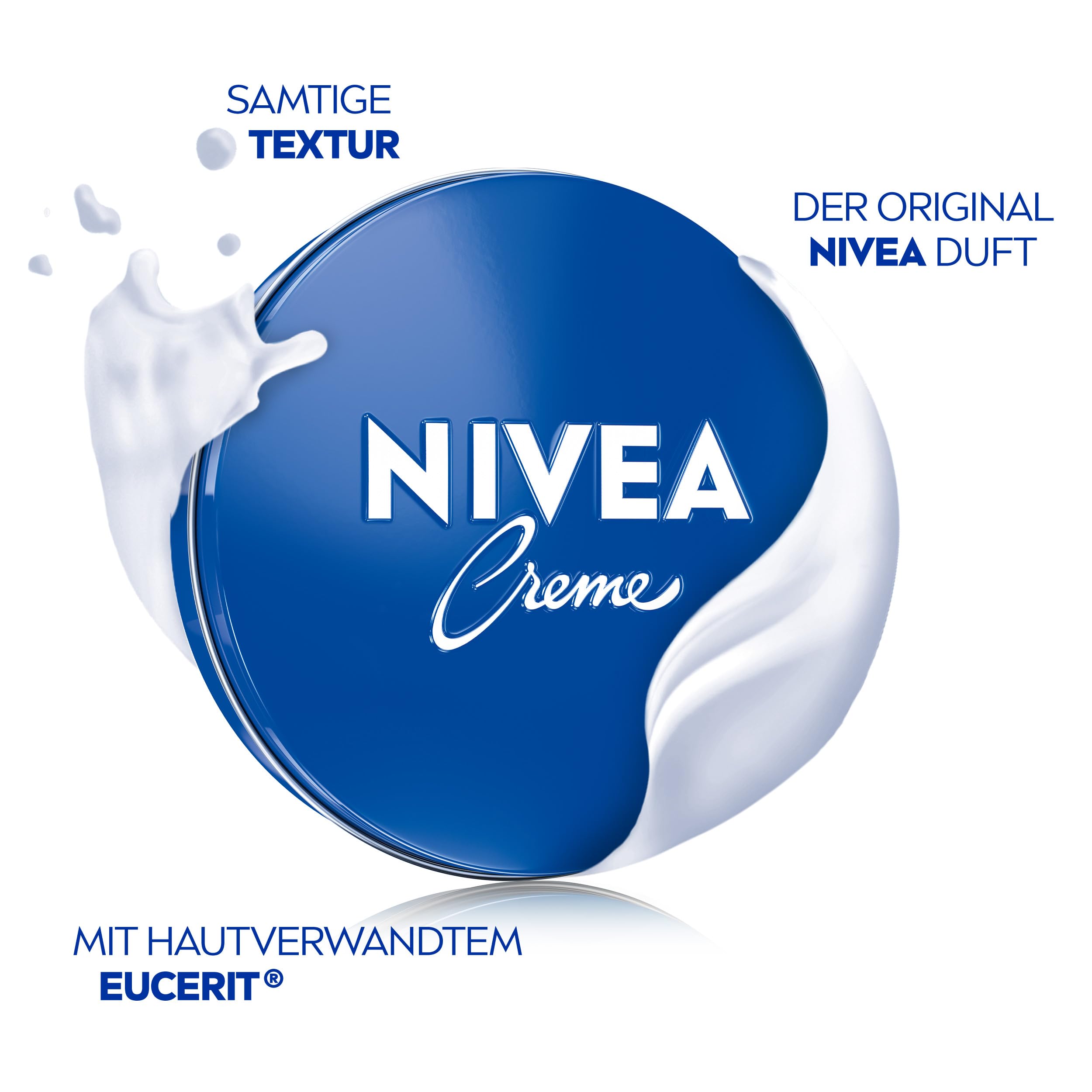 NIVEA Puszka kremowa uniwersalna pielęgnacja, klasyczny krem nawilżający do wszystkich rodzajów skóry, bogata pielęgnacja skóry z eucerytem pokrewnym (75 ml)
