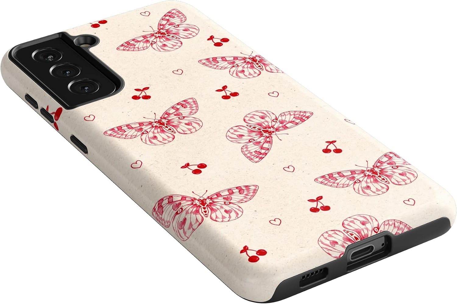 Casely Galaxy S21 Plus Case | Heart Flutters | Butterfly | Essential Slim Dual-Layer Protective Design