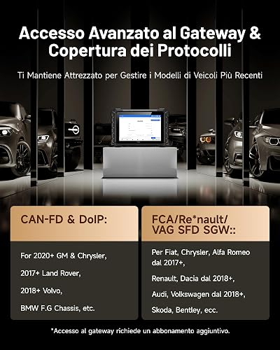 TOPDON ONE 10.1" Strumento Diagnostico OBD2 Bidirezionale, J2534 Pass-Thru, Codifica ECU e Oltre 50 Servizi, Scansione Completa del Sistema con TopFix AI, Topologia OE, Accesso FCA/Renault/VAG SFD SGW - 7