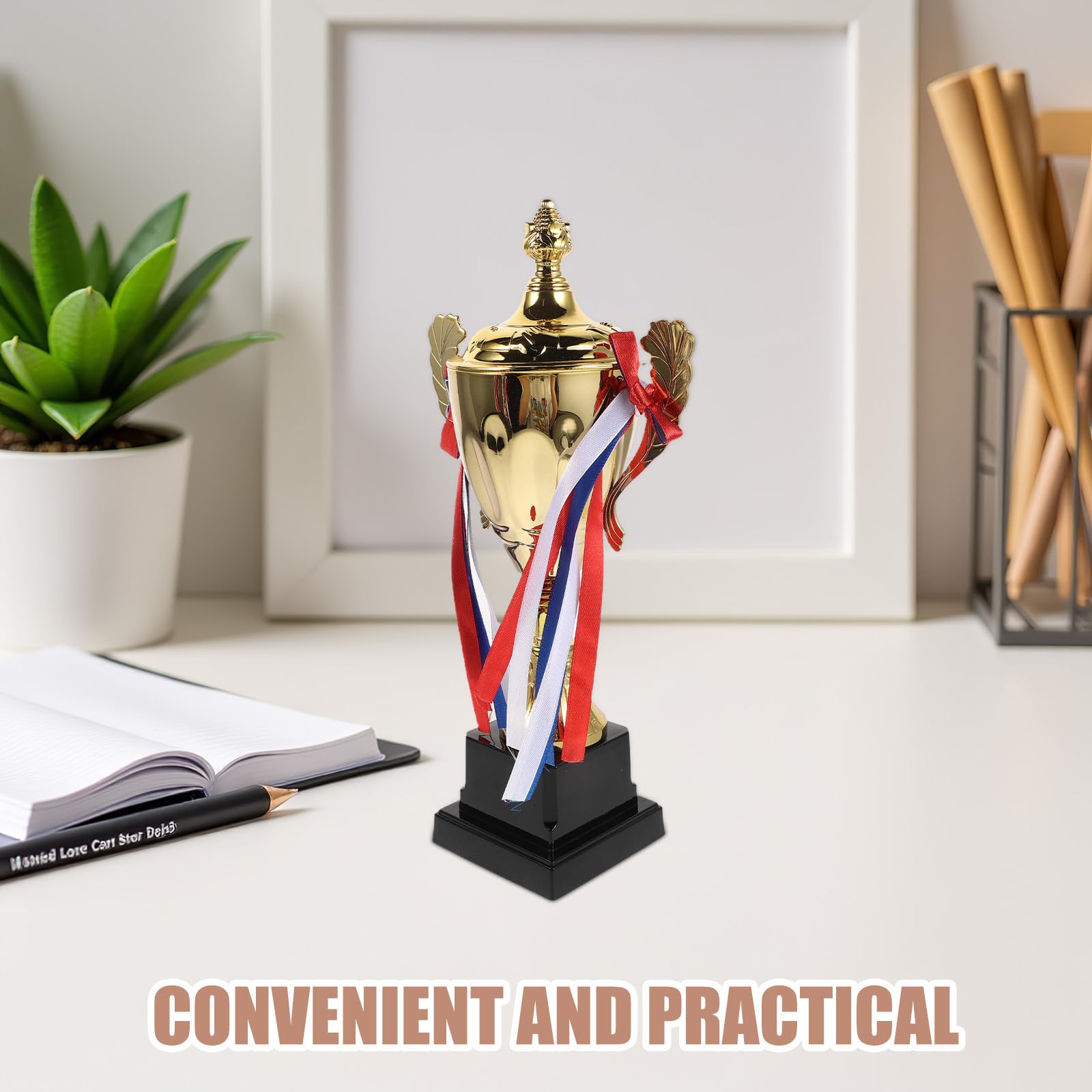 3 Piezas Set de Trofeos de Oro, Plata y Bronce para Competencia Deportiva Diseño Elegante y Acabado Metálico, Reconocimiento Distintivo y Exhibición Estable para Ceremonias