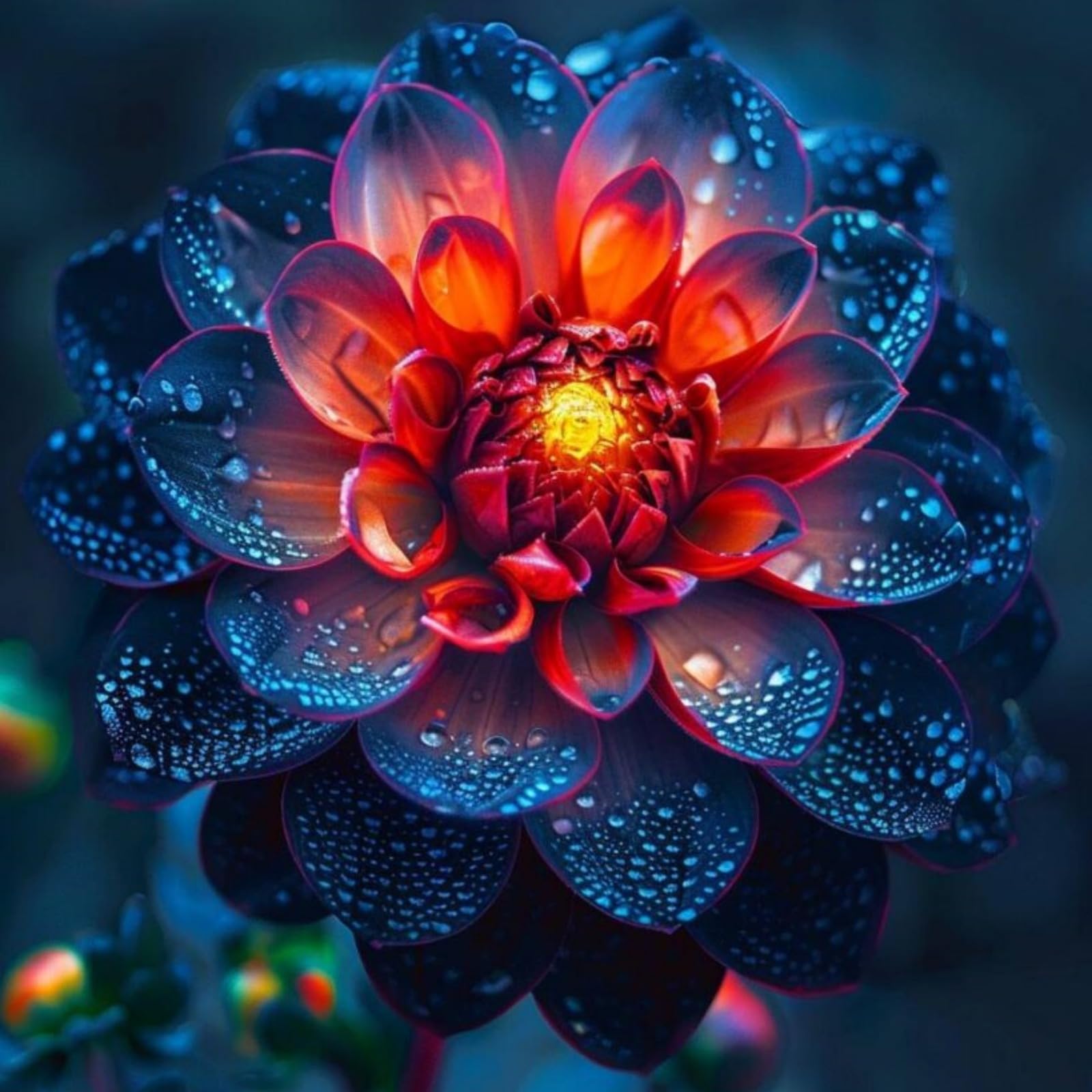 Easy Plant, Strong Plant, Dahlia Bulbs Now UK, Greening Flower, Natural Organic, Excellent Display, for Containers, Rare Plants, 4bulbs-D