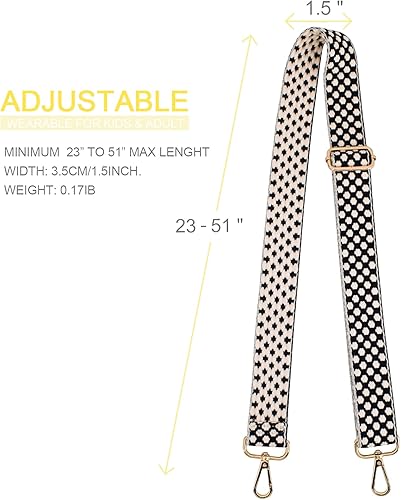 Miniatura 5 de Correa ajustable para bolso, correa ancha para bolso, correa de repuesto para bolso cruzado