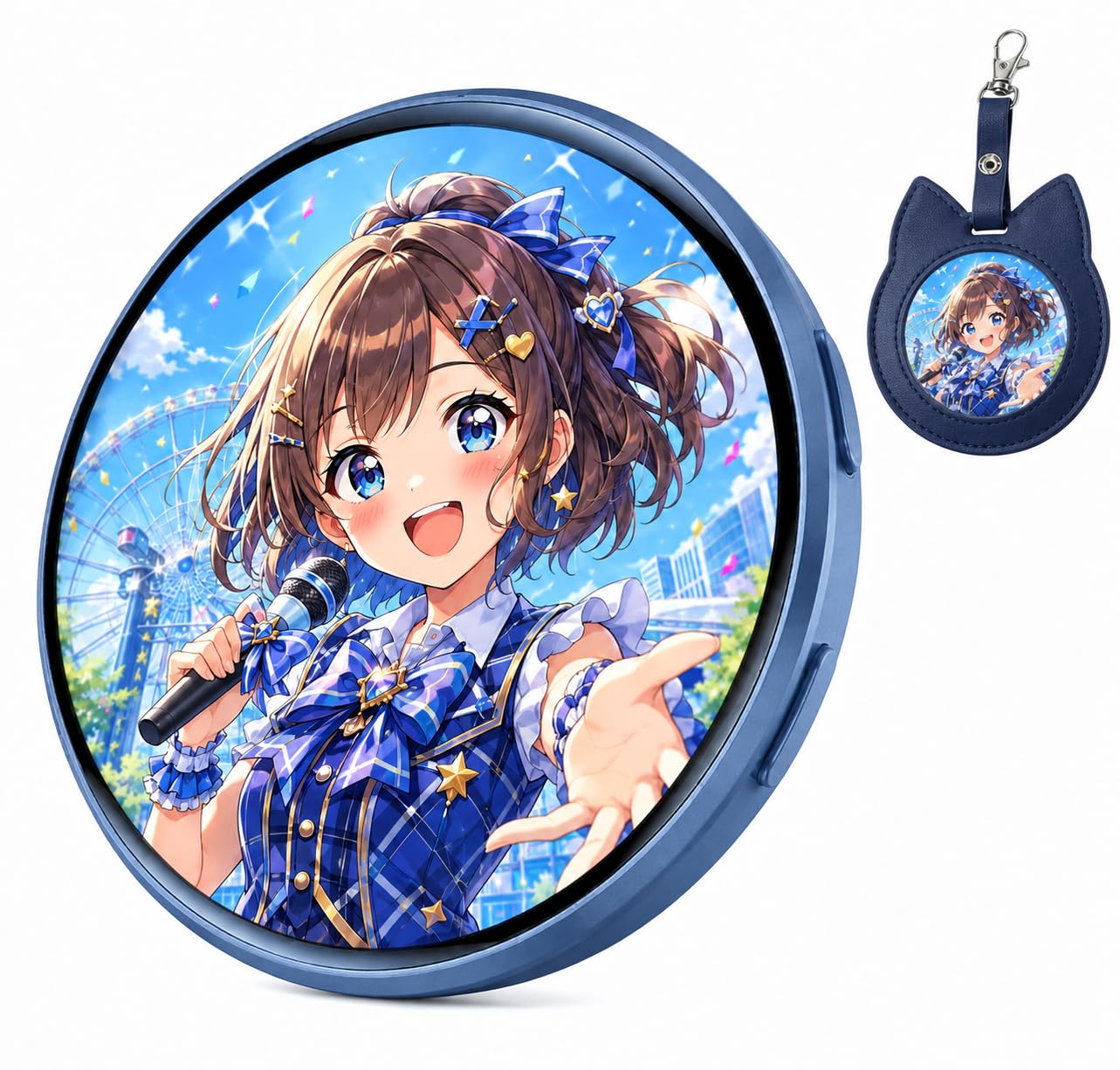 Digital Badge, Ita Bag Digital Pin Badge Accessories, Anime Convention Essentials with Smart Display and Bluetooth, Kpop Concert Gear, Gaming Setup Decor