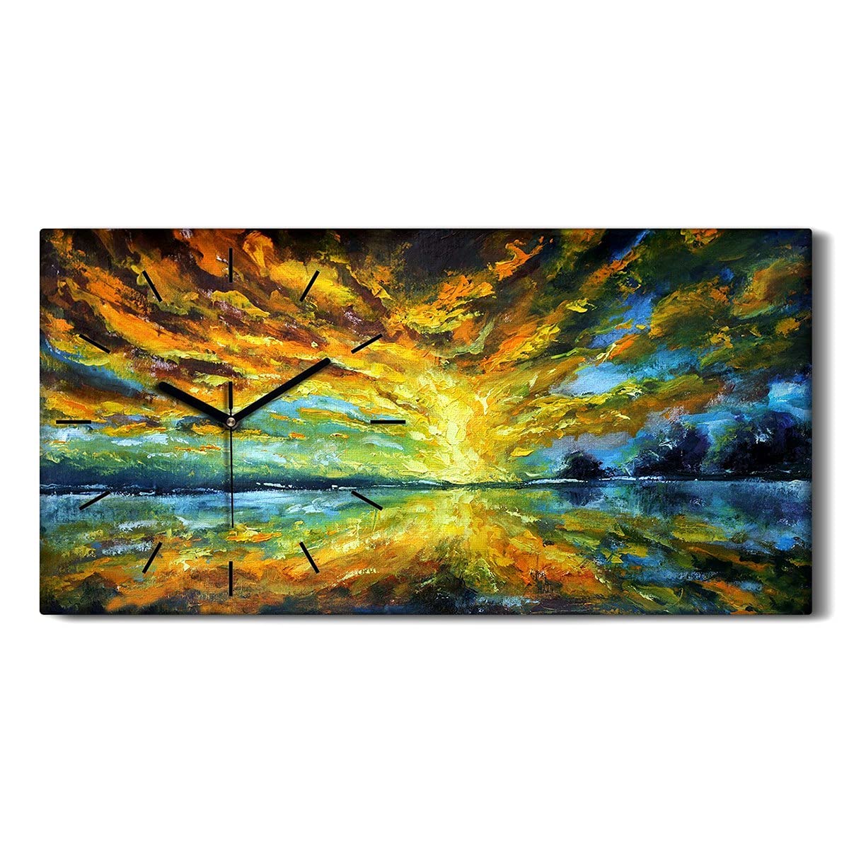 Horloge sur toile ne pas tic tac en silence pour salon et chambre