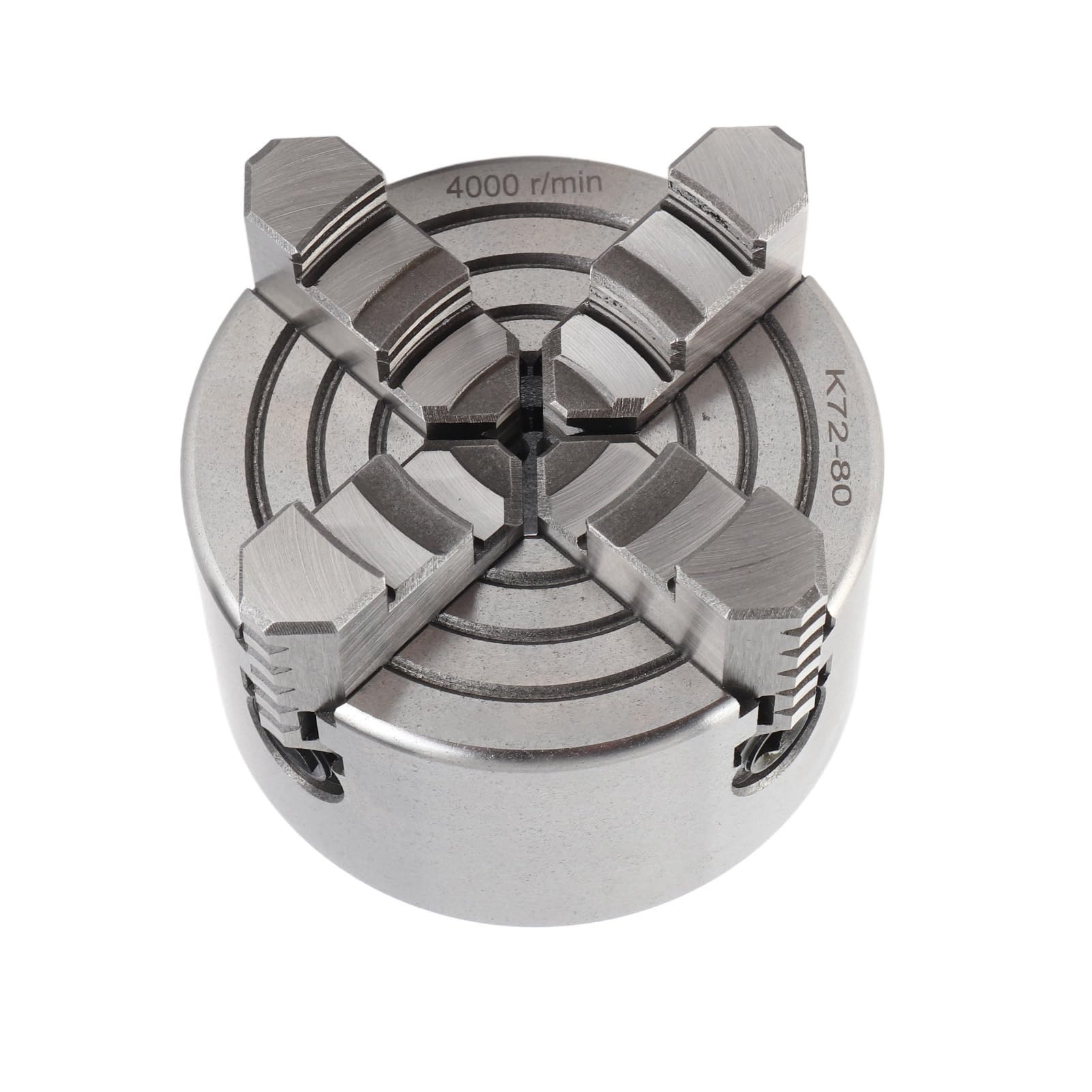 Fafeicy Plato de Torno de 4 Mordazas, Plato Independiente Reversible 80 Mm for Torno de Metal | Con portabrocas manual de 4000 r/min para torno, práctico y de uso preciso
