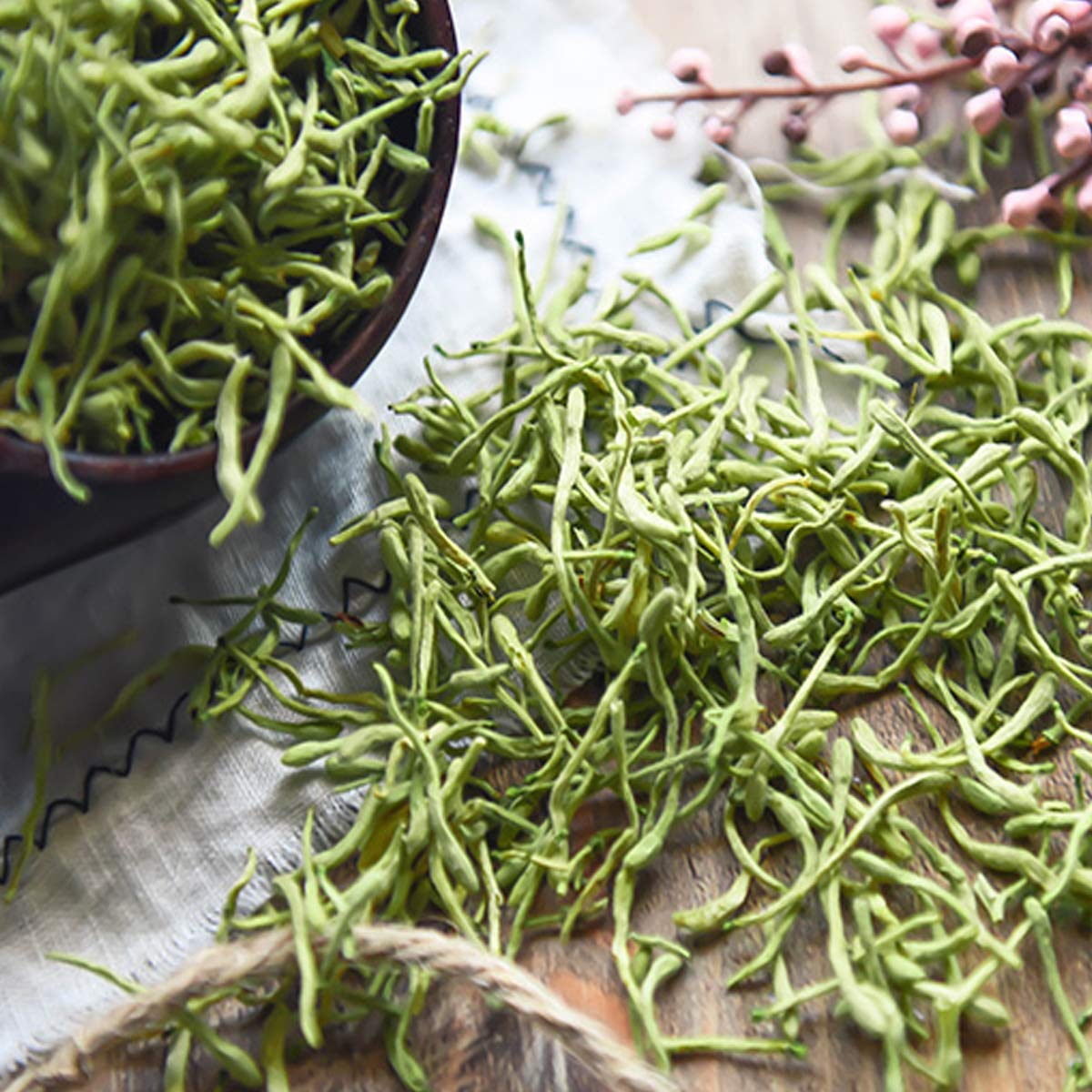 Té de Hierbas Chino de Madreselva - Perfumado, Grado Superior, Flores, Comida Verde Saludable para el Cuidado de la Salud (500)