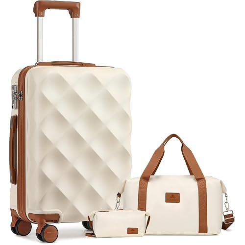 Somago 3-Piece Travel Collection with 20-Inch Hardside Carry-On Luggage
