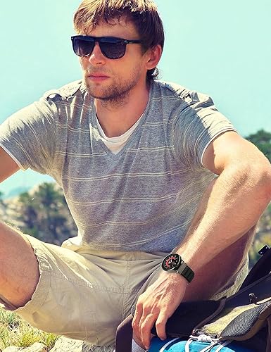 Miniatura 3 de Correa de nailon compatible con Samsung Galaxy Watch 6 5 Pro 4 3Watch 4 6 ClassicActiveGear S2 S3 Frontier, correa deportiva de 0.787 pulgadas,