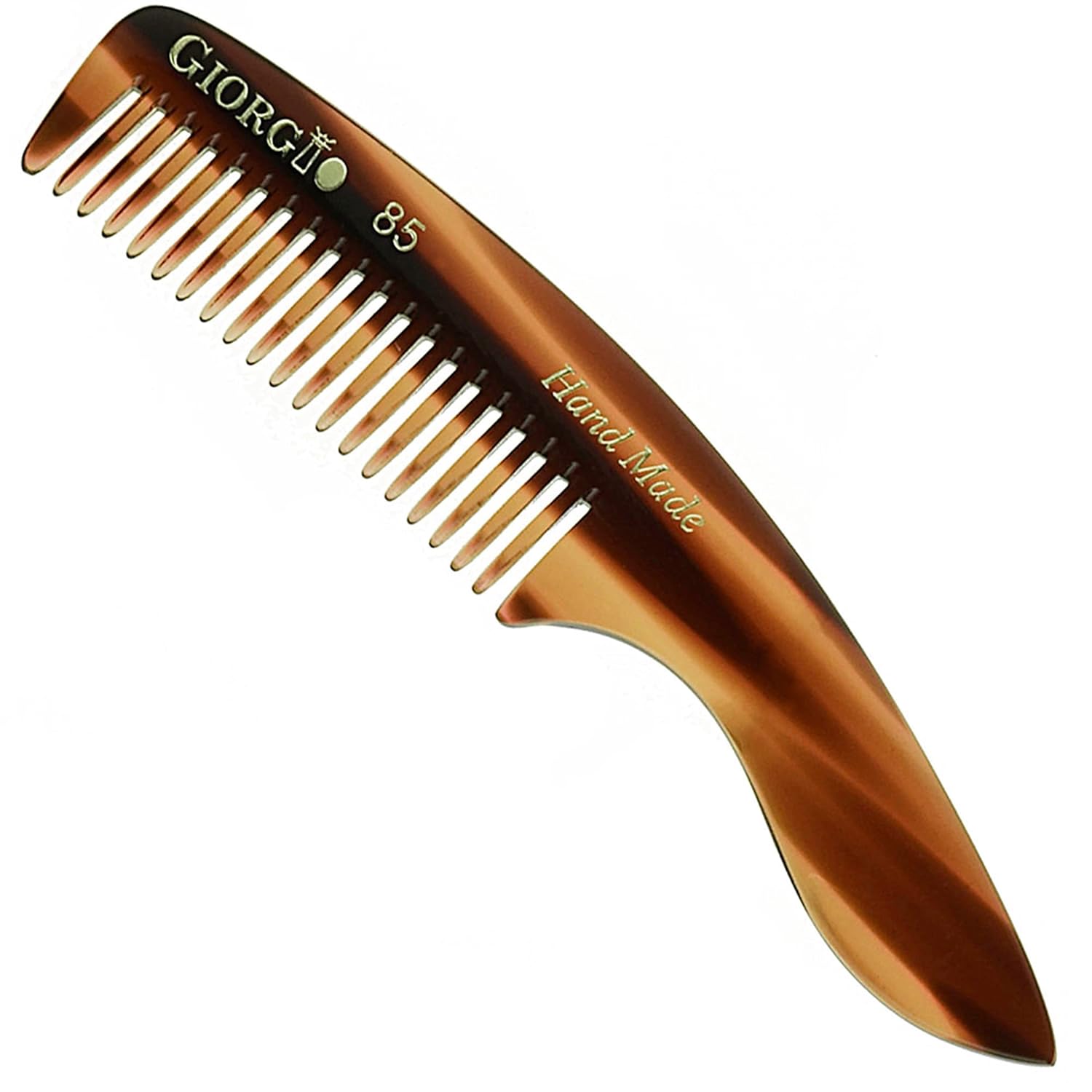 Giorgio G79 Travel Size Mustache and Beard Comb for Men - Small Fine Tooth Pocket Combs for Everyday Hair Care - Sawcut and Hand Polished Pocket and Styling Comb - Handmade Ivory