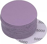 Vista 18 de uxcell 30 discos de lijado morados de 3 pulgadas, 1200 granos, gancho y bucle, papel de arena profesional de óxido de aluminio, pulido húmedo y seco