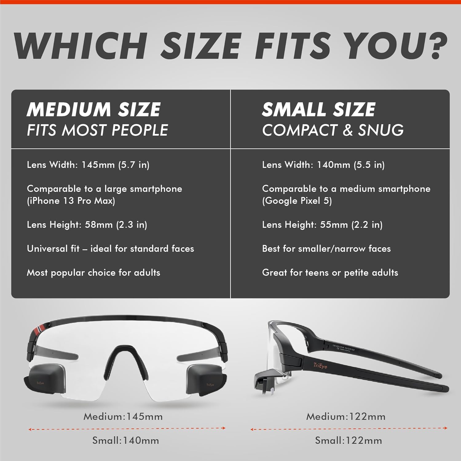 TriEye Sports Sunglasses with Rearview Mirror – Men & Women Polarized Sunglasses Rowing & Cycling Glasses – UV400 Protection