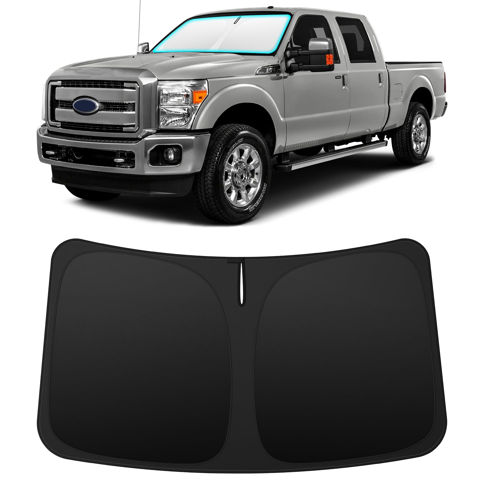 INSAUTO Custom Fit Windshield Sun Shade for Ford F250 F350 F450 2008-2016