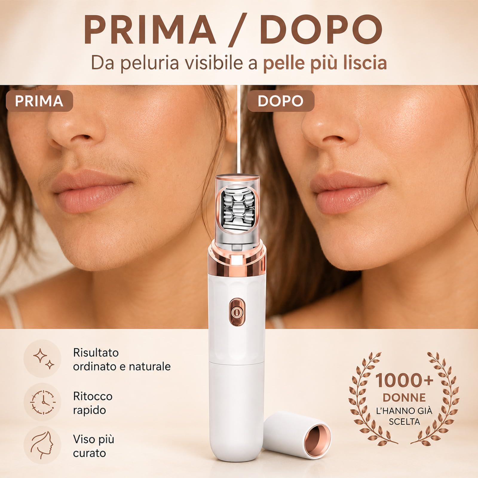 Prosilk 3.0 Epilatore Viso per Donna, Dispositivo per Rimuovere i Peli del Viso con Luce, 999900 Flash, 5 Livelli Regolabili, per Baffi, Mento e Guance – Uso Domestico (Bianco)