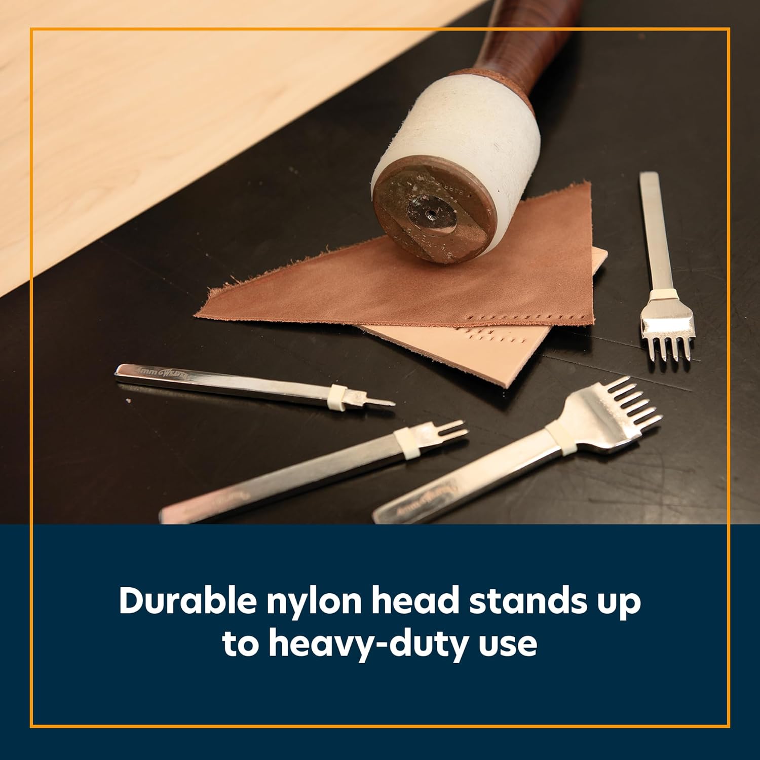 Weaver Leather Supply Barry King Leather Maul, Mallet Tool with Contoured Handle for Comfortable Grip, DIY Tools for Stamping, Tooling and More