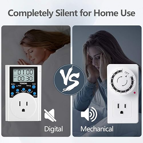 Miniatura 5 de Enchufe temporizador digital de ciclo de repetición infinita con cuenta regresiva y programas de encendido y apagado diario de 24 horas para tomas