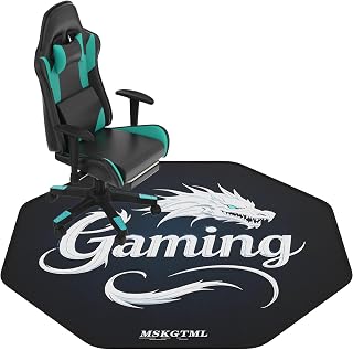 Gaming Chair Mat, Noise - Reducing Gaming Chair Floor Mat,47” x 47” Octagonal Computer Chair Mat for Hardwood Floors, Suitable for Home Offices, Dormitories and Game Rooms