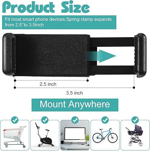 Miniatura 2 de 2 soportes para teléfono para cochecito portátil, soporte universal para teléfono celular, accesorios universales para padres, bebés y niños