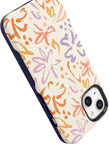Vista 176 de Casely Funda para iPhone 13 Compatible con MagSafe Color Splash de medianoche Funda retro abstracta Color de medianoche Splash Abstracto