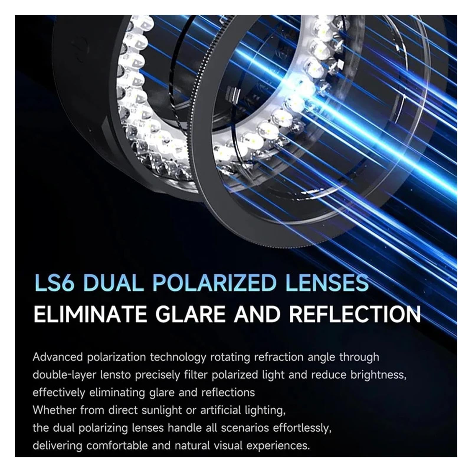 LS5 LS6 Anillo de luz for microscopio Lámpara polarizada de 84 LED