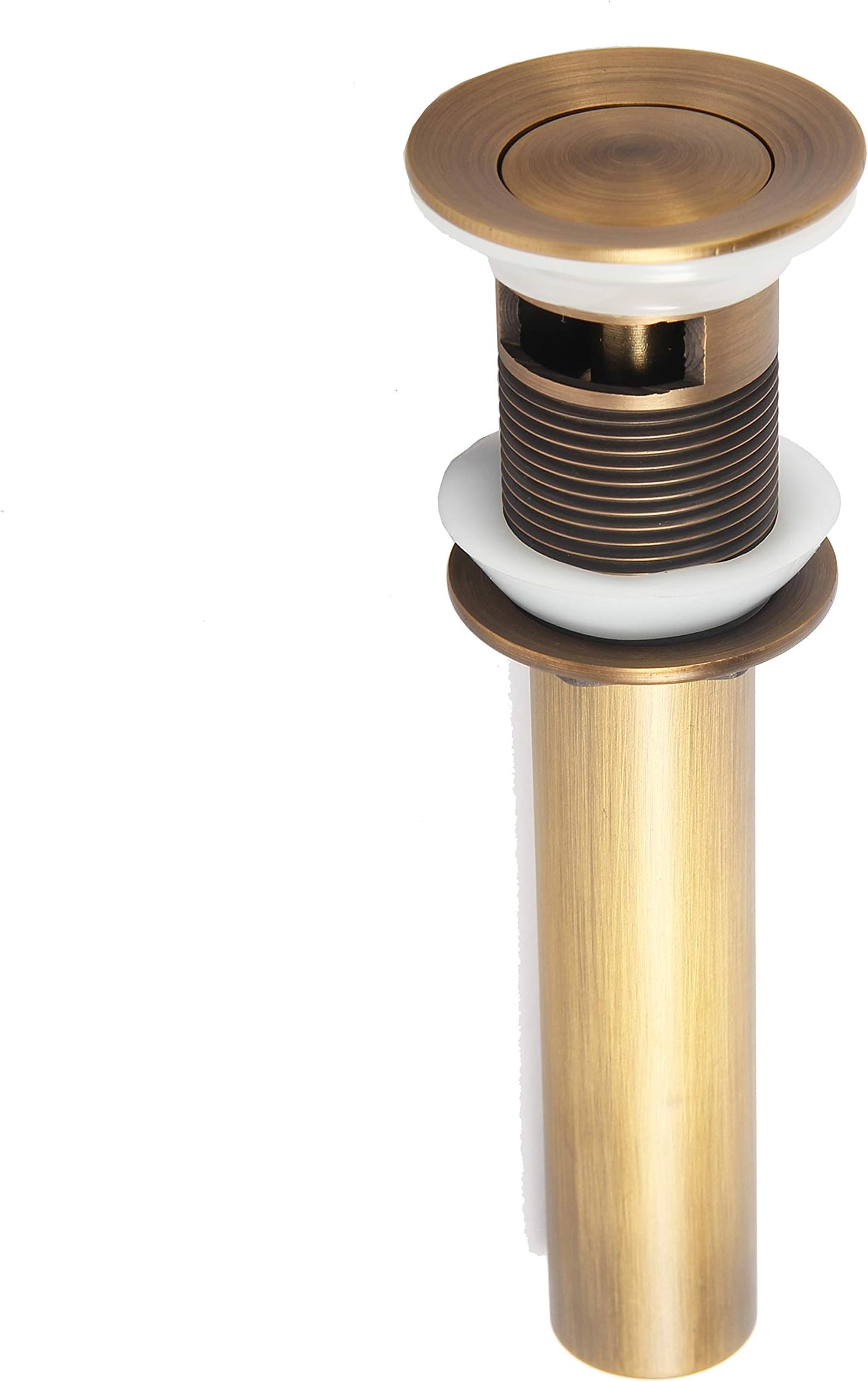 Bathroom Toilet Antique Solid Brass Pop up Drain Sink Drain Faucet Stopper Small Pop With Overflow