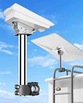 for Starlink Gen 3 RV Mount 120 Adjustable, 304 Stainless Steel for Gen 3 Starlink RV Ladder & Roof Rack Mount, Compatible with Star Link V3 Pole Clamp Mounts for Motorhome, Camper, and Yacht