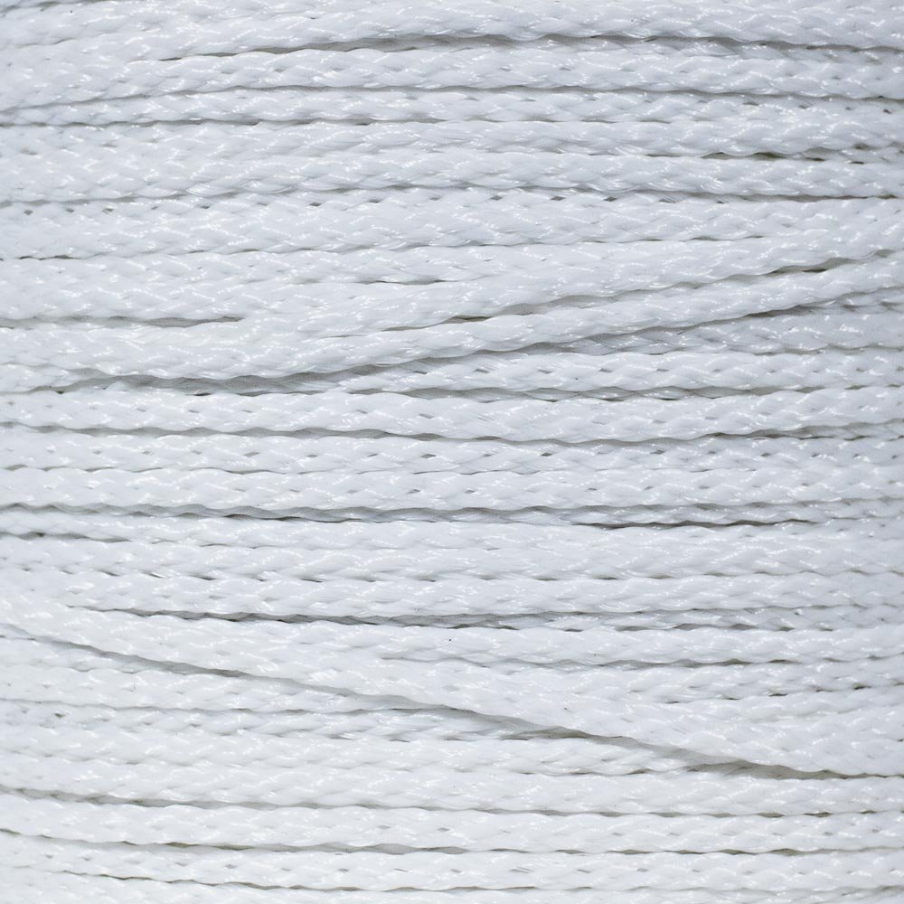 Corda per barriera in polipropilene a treccia cava bianca – 3/16, 1/4, 5/16, 3/8" di diametro, disponibile in lunghezze di 10, 25, 50, 100 piedi