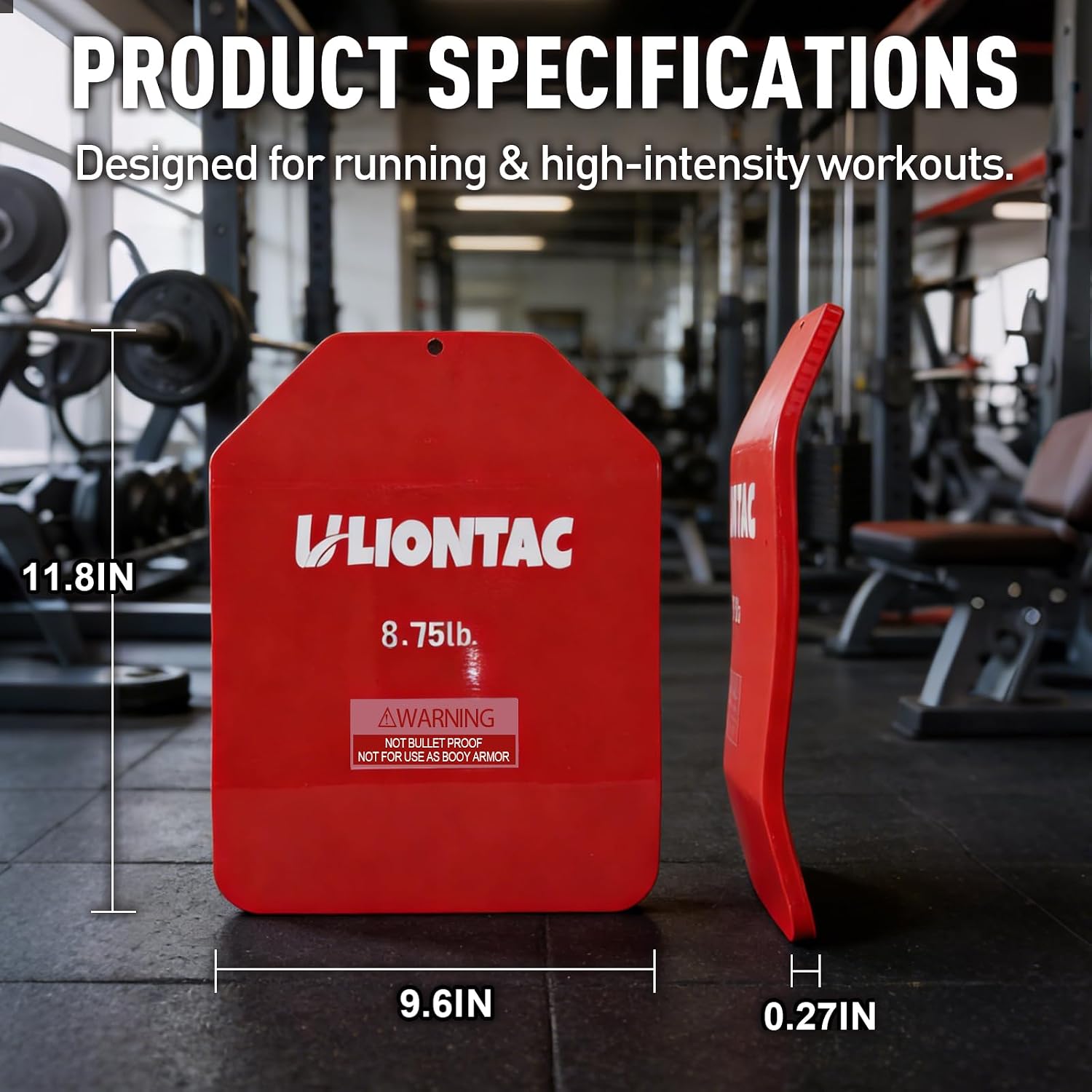 Curved Weight Vest Plates - 5.75/8.75lb Hexagon Tactical Vest Plates for Weight Vest, Fixed Weight Plates for Training, Home Gym Workout 12x10 inch