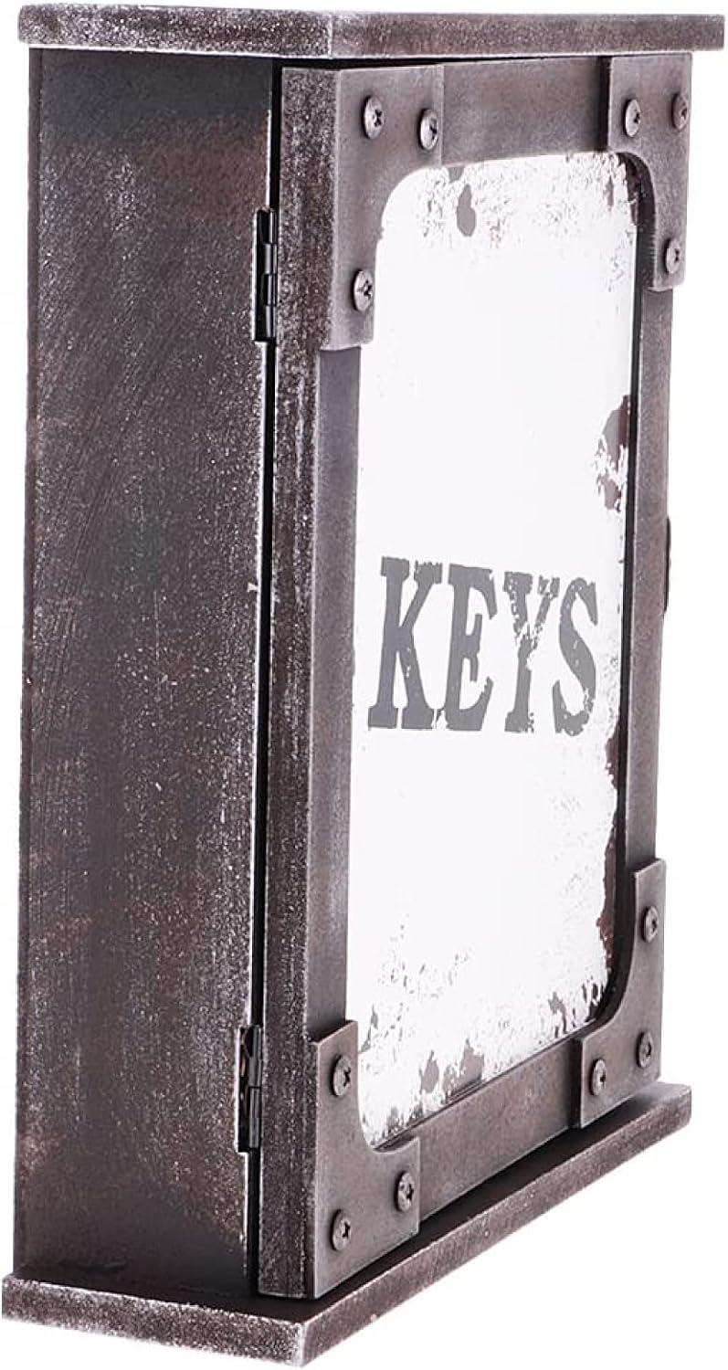 Vintage Wooden Hanging Box Keychain Organizer for Gift Collection Wall Decor