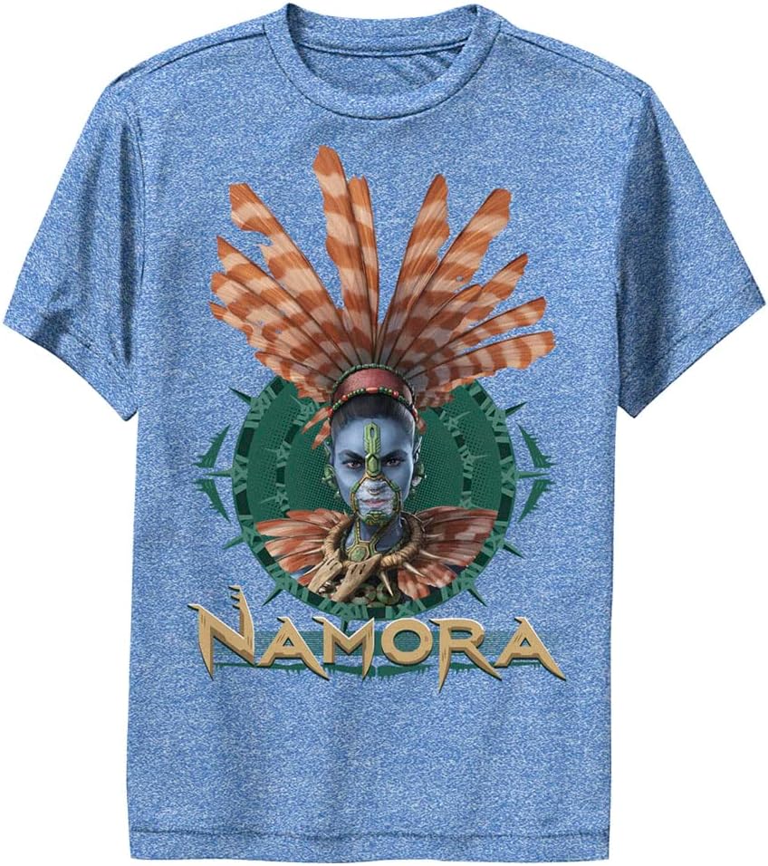 Marvel Boy's Black Panther: Wakanda Forever Namora Fin Crown T-Shirt