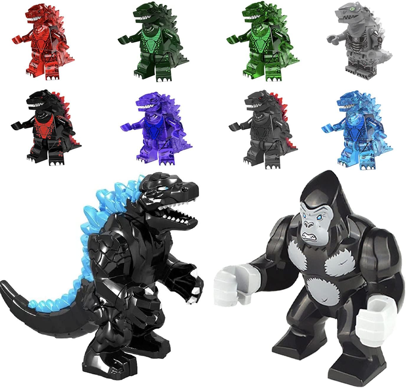 Set of 10 Godzilla Vs King Kong Action Figures, Godzilla Vs Kong Toys