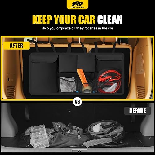 Miniatura 6 de MIKKUPPA Organizador de maletero de automóvil para SUV, almacenamiento grande para maletero de asiento trasero colgante para Subaru Crosstrek