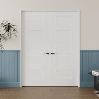 AINLARRY 60x80 5-Panel French Interior Door